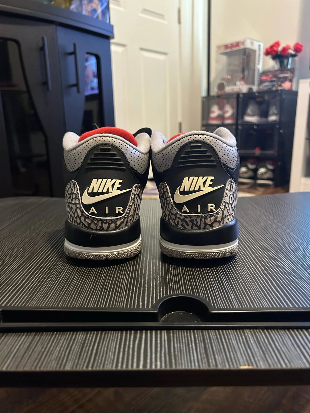 2018 Air Jordan 3 Retro OG "Black Cement" - Size 6Y - Nike Air Heel