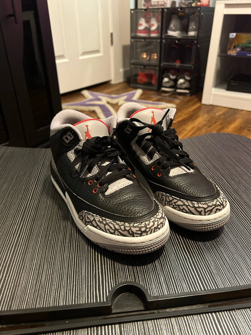 2018 Air Jordan 3 Retro OG "Black Cement" - Size 6Y - Nike Air Heel