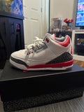 Air Jordan 3 Retro OG "Fire Red" (2022) - Size 5.5Y - Nike Air Heel - VNDS