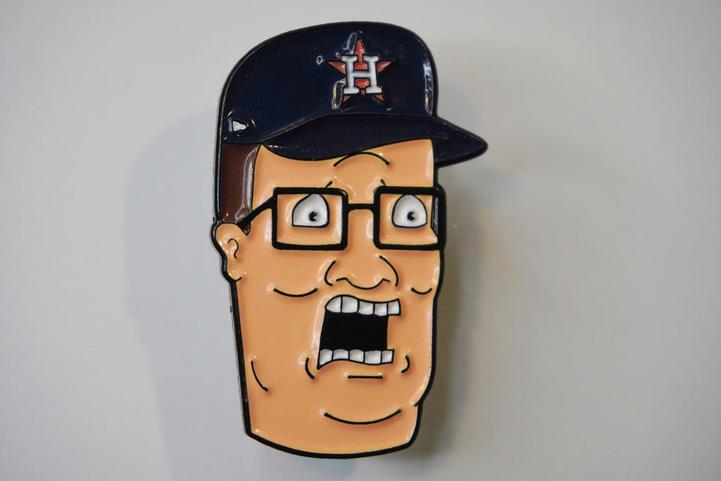 Hank Hill Astros Fitted Enamel Pin - King of the Hill Inspired