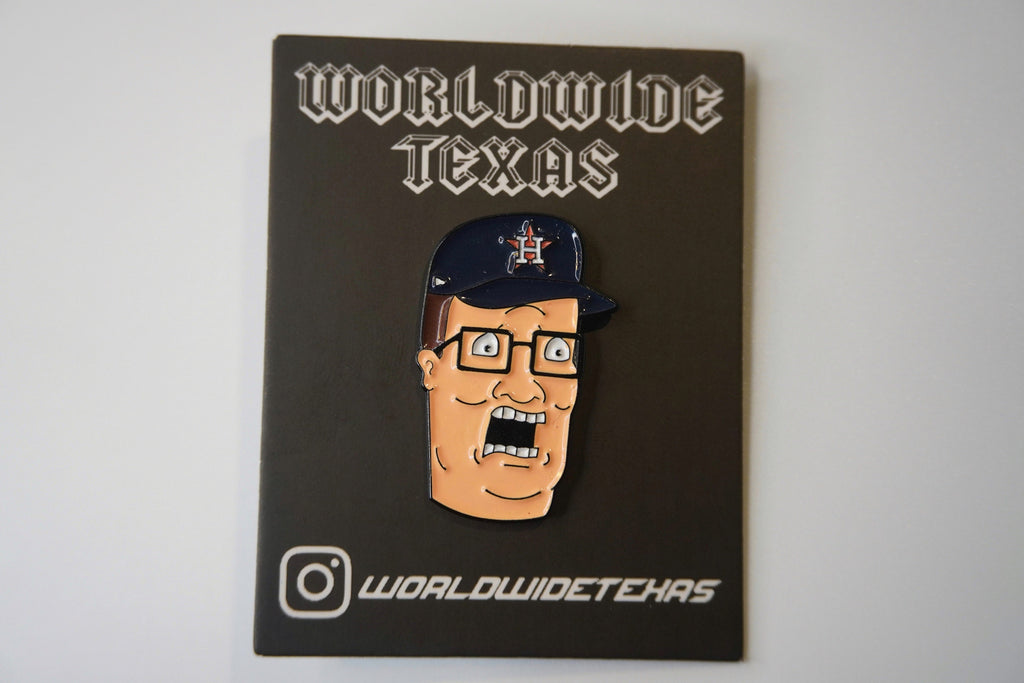 Hank Hill Astros Fitted Enamel Pin - King of the Hill Inspired